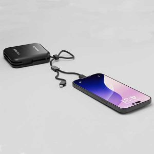 مودم جیبی و پاوربانک پرودو مدل Porodo 4G LTE WiFi 6 Pocket Router 10000mAh Power Bank