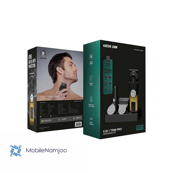 Untitled-3 ماشین اصلاح گرین لاین مدل Green Lion 6 in 1 Trim Pro Grooming Kit