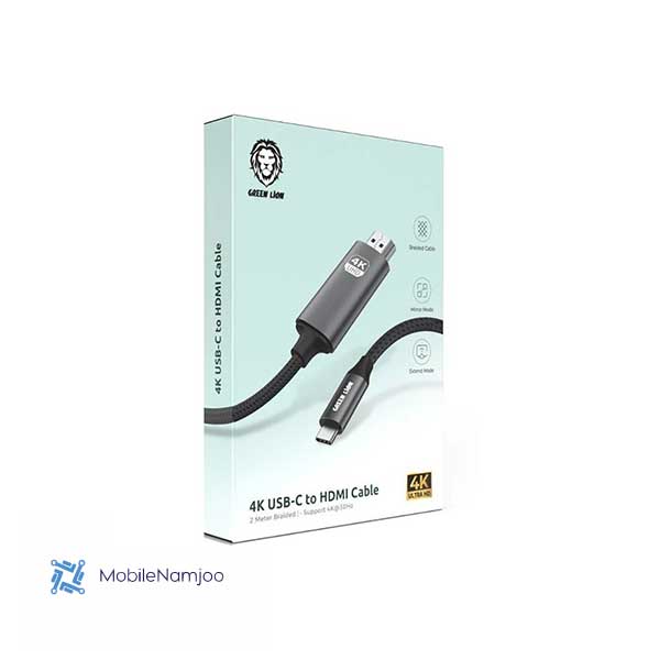 Untitled-4 کابل تبدیل Type-C به HDMI گرین لاین مدل Green Lion 4K USB-C to HDMI Cable (2m)